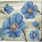 Blue Poppies by Anthony Christou 14" x 14" Canvas Wall Art (Set of 2)